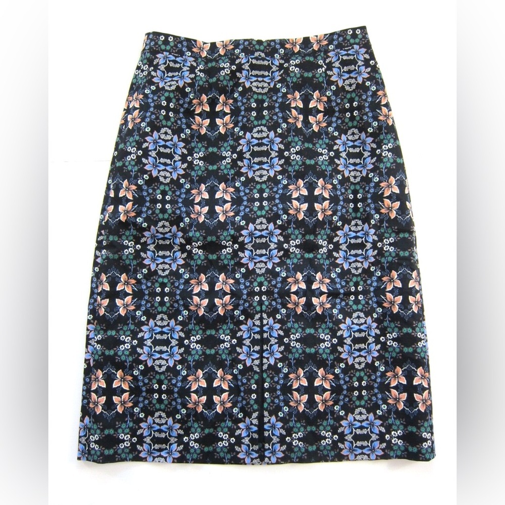 J. Crew Multicolor Floral Pencil Skirt